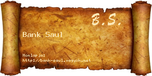 Bank Saul névjegykártya
